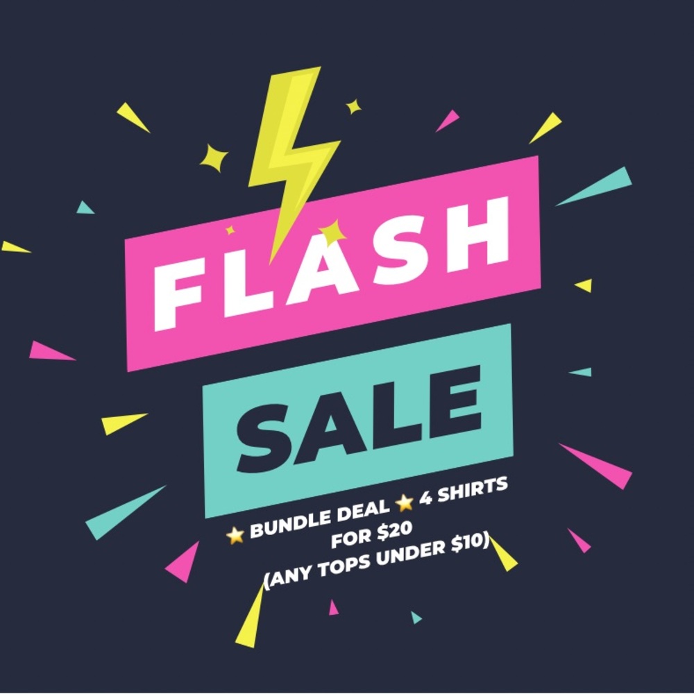 ⭐️ BUNDLE DEAL ⭐️ 4 Shirts for $20
(Any Tops Under $10)